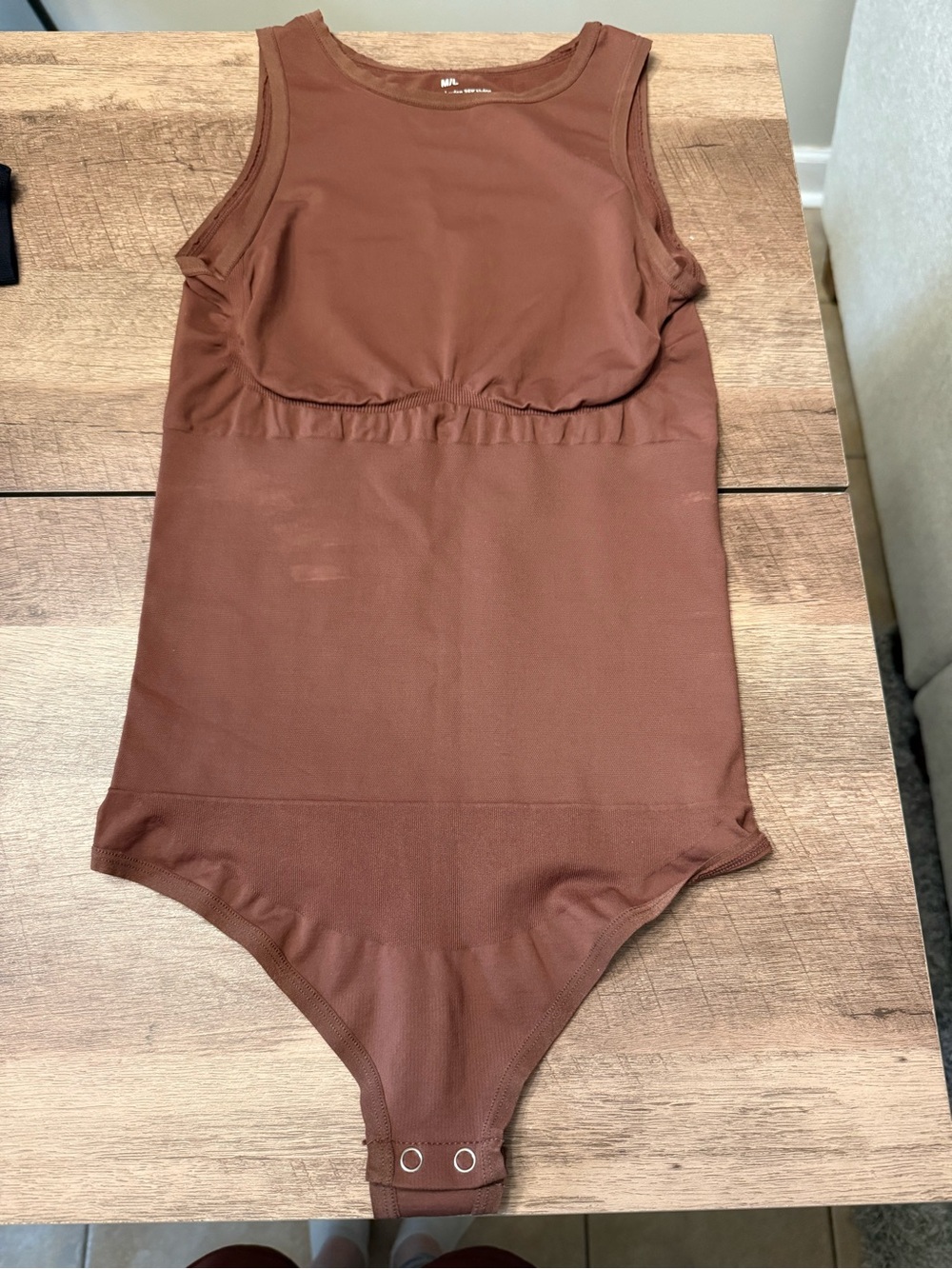 Women’s Sleeveless One-Piece Bodysuit in Brown